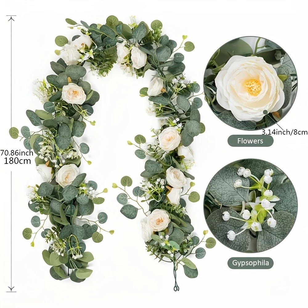 Ghirlanda di eucalipto e rose  - Eucalyptus Preserved recensione e prezzo
